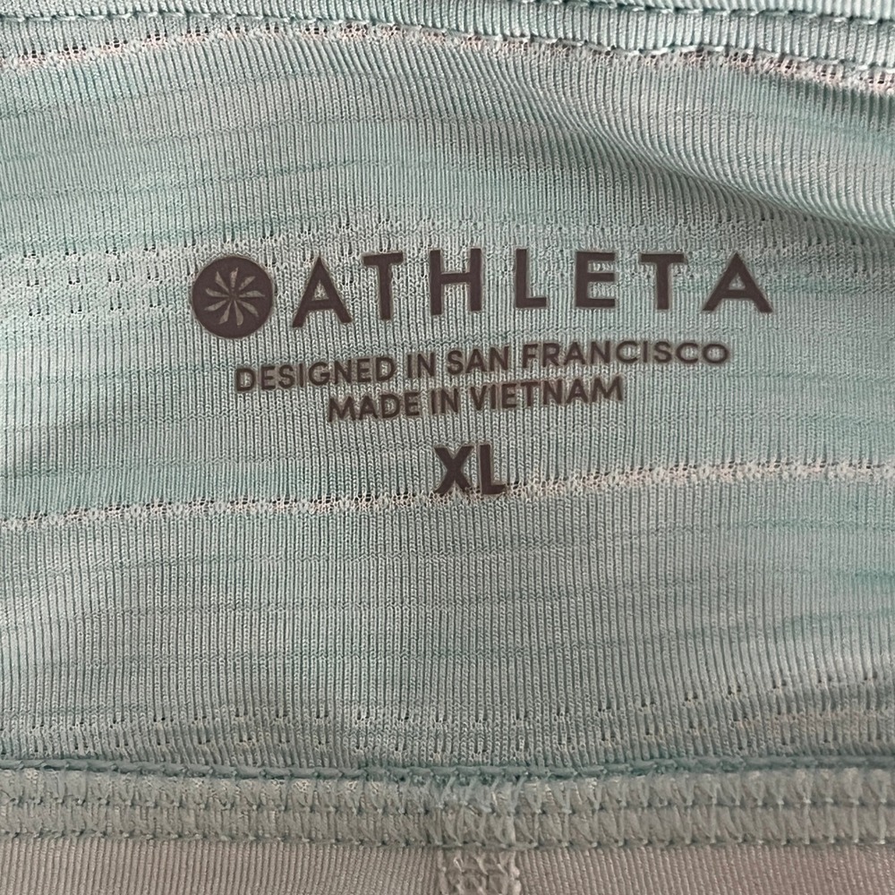 Athleta Womens XL Aqua Tiered Ruffle Tennis Golf Skort Striped Athletic - Picture 9 of 13